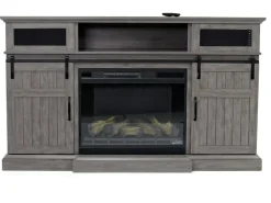 Manning Bluetooth Console W/ Fireplace Insert In White, 68 Inch