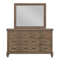 Mariana Bed, Dresser, Mirror & Nightstand In Vintage Creme, Queen