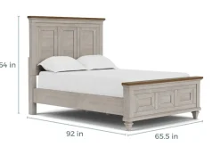 Mariana Bed, Dresser, Mirror & Nightstand In Vintage Creme, Queen
