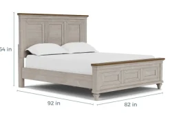 Mariana Bed, Dresser, Mirror & Nightstand In Vintage Creme, Queen