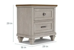 Mariana Bed, Dresser, Mirror & Nightstand In Vintage Creme, Queen