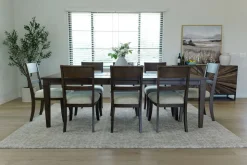 Mariana Dining Table & 8 Chairs In Vintage Mocha