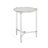 Marilyn End Table In Glass/Acrylic/Polished Stainless Steel