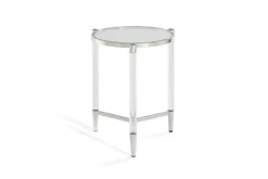 Marilyn End Table In Glass/Acrylic/Polished Stainless Steel