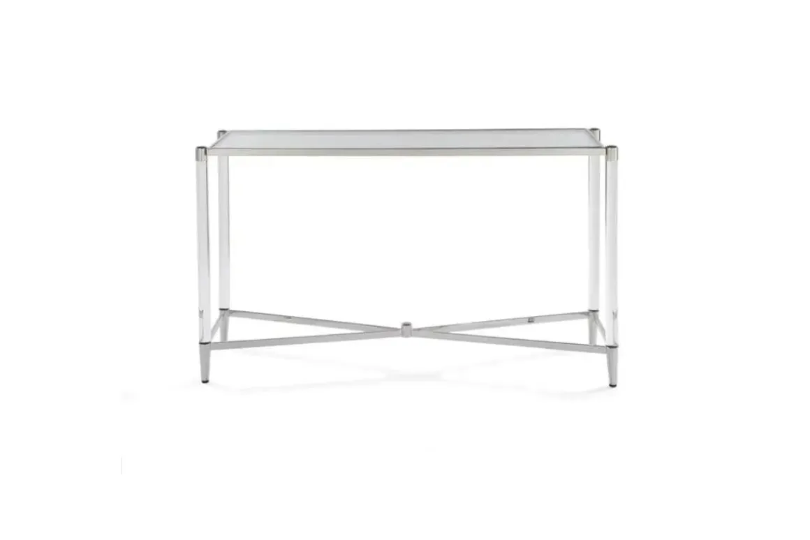 Marilyn Sofa Table In Glass/Acrylic/Polished Stainless Steel
