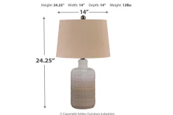 Marnina Table Lamp In Taupe