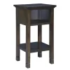 Marnville Accent Table W/ Usb Charger In Espresso