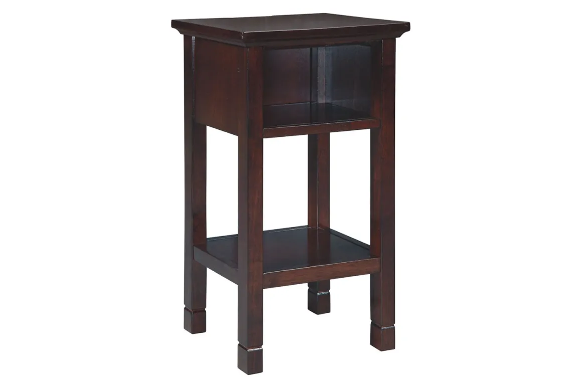 Marnville Accent Table W/ Usb Charger In Espresso