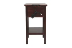 Marnville Accent Table W/ Usb Charger In Espresso