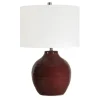 Marron Table Lamp In Maroon