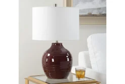 Marron Table Lamp In Maroon