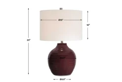 Marron Table Lamp In Maroon