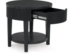 Marstream End Table In Charcoal Black