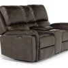 Martina 2 Power Loveseat In Dark Brown