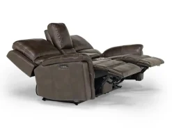 Martina 2 Power Loveseat In Dark Brown