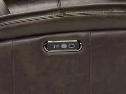 Martina 2 Power Sofa & Loveseat In Dark Brown