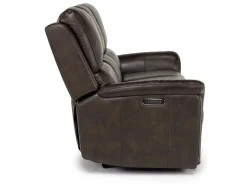 Martina 2 Power Sofa & Loveseat In Dark Brown