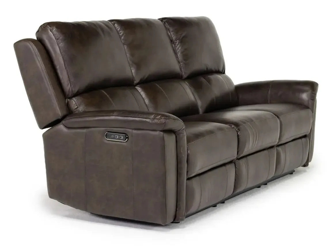 Martina 2 Power Sofa In Dark Brown