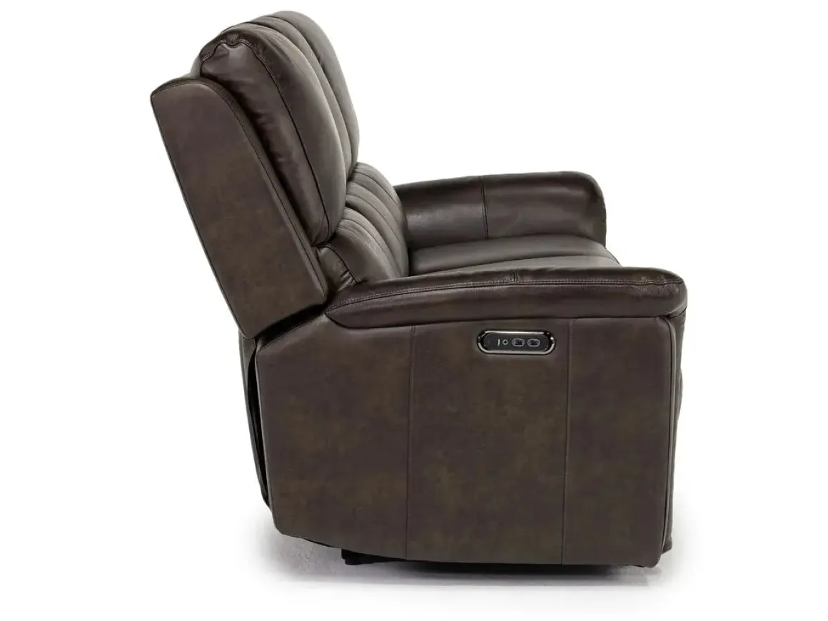 Martina 2 Power Sofa In Dark Brown