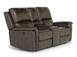 Martina Reclining Loveseat In Dark Brown