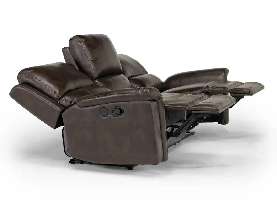 Martina Reclining Sofa In Dark Brown