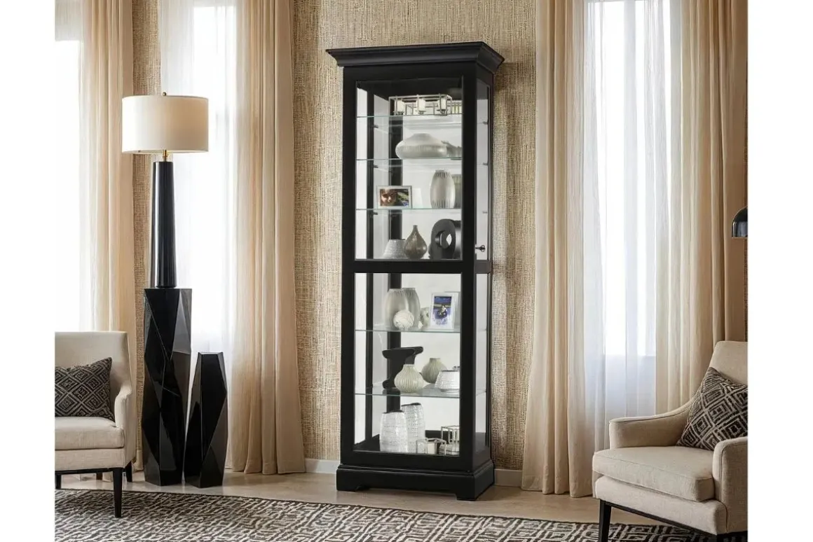 Martindale Curio Cabinet In Gray