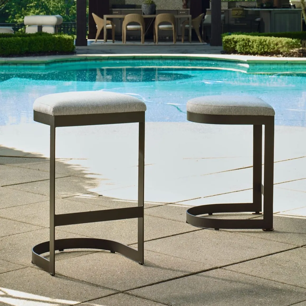 Maude Outdoor Barstool In Black