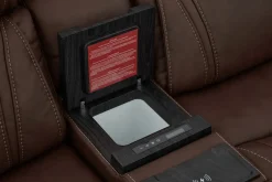 Max 6 Piece 2 Power Sectional In Aline Timber Leather