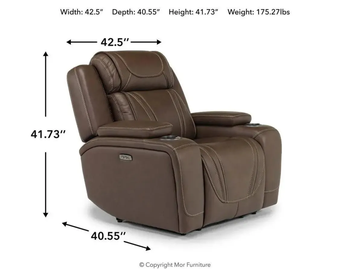 Max Power Recliner In Aline Butternut Leather