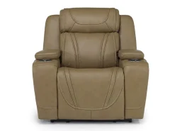 Max Power Recliner In Aline Butternut Leather