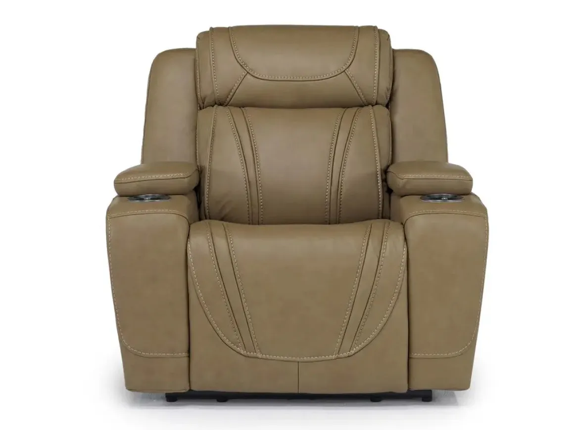 Max Power Recliner In Aline Butternut Leather