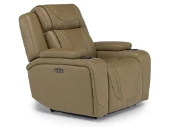 Max Power Recliner In Aline Butternut Leather