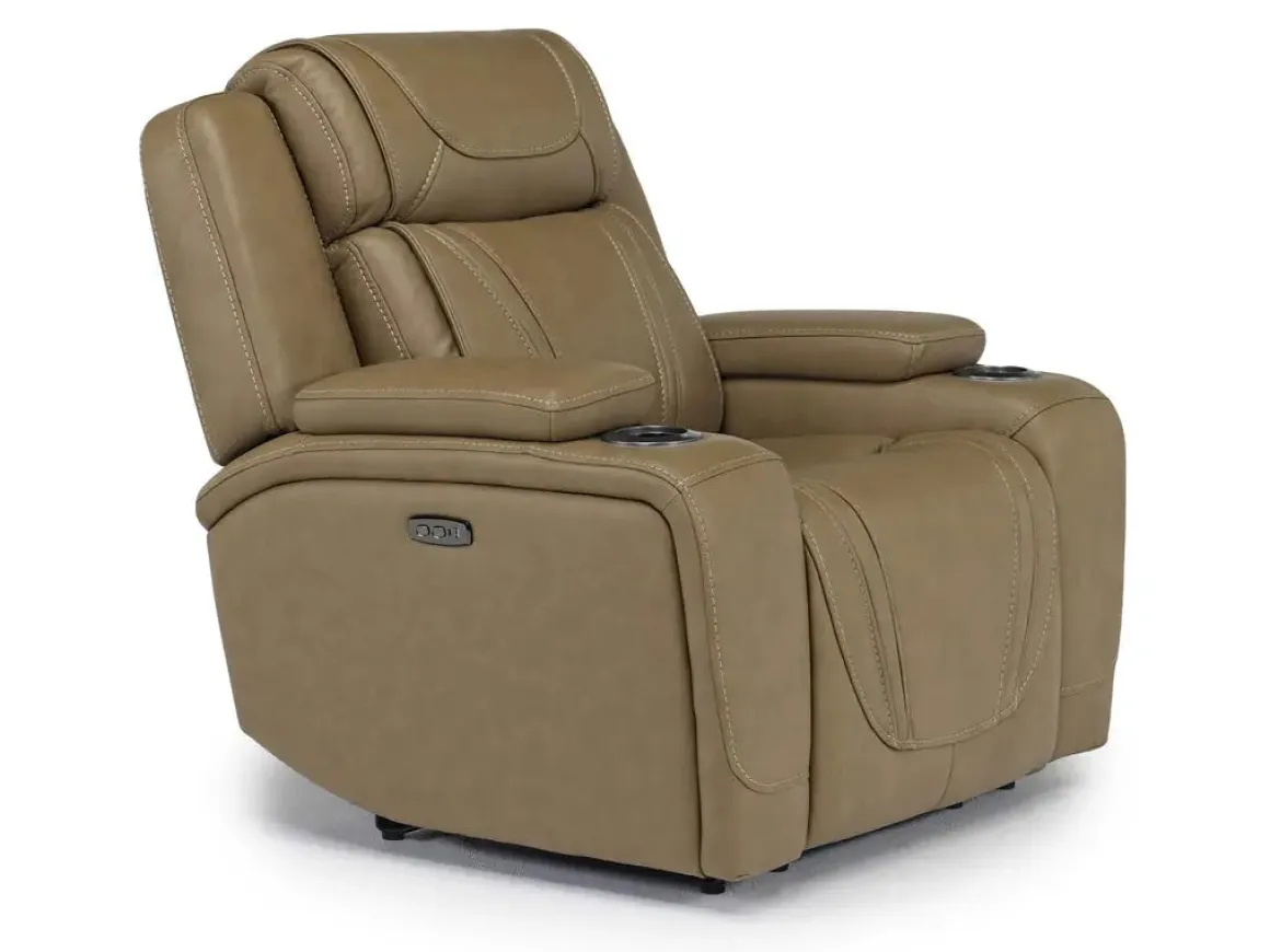 Max Power Recliner In Aline Butternut Leather
