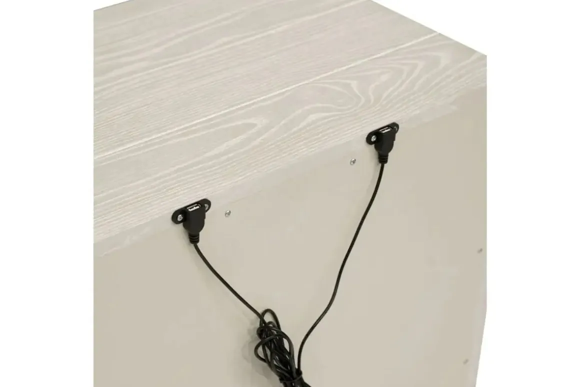 Maxime 2 Drawer Nightstand W/ Usb In Sugar