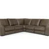 Mayflower 5 Piece 2 Power Sectional W/ 2 Power Armless Recliner In Seville Umber Leather