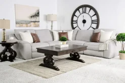 Mayflower 5 Piece 2 Power Sectional In Ashland Sand