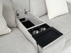 Mayflower 2 Power Audio Console Loveseat In Ashland Sand