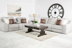 Mayflower 2 Power Audio Console Loveseat In Ashland Sand