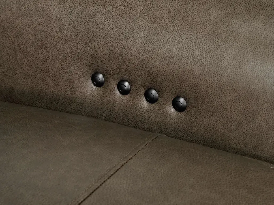 Mayflower 2 Power Sofa & Loveseat In Seville Umber Leather