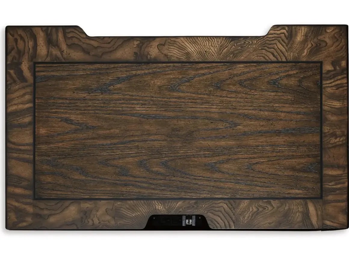 Maylee 2 Drawer Charging Nightstand In Dark Brown