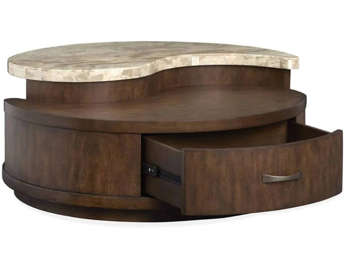 Mcpherson Round Coffee Table In Burnt Umber