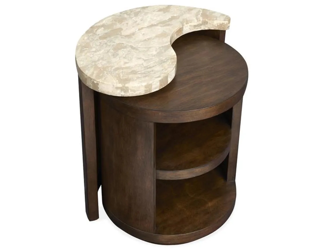 Mcpherson Round End Table In Burnt Umber
