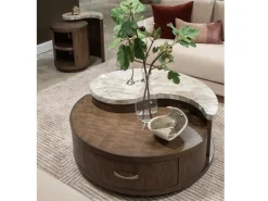 Mcpherson Round End Table In Burnt Umber