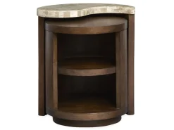 Mcpherson Round End Table In Burnt Umber