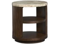 Mcpherson Round End Table In Burnt Umber