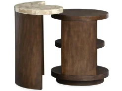 Mcpherson Round End Table In Burnt Umber