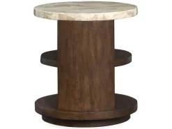 Mcpherson Round End Table In Burnt Umber