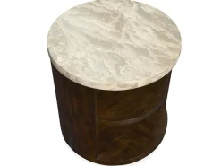 Mcpherson Round End Table In Burnt Umber