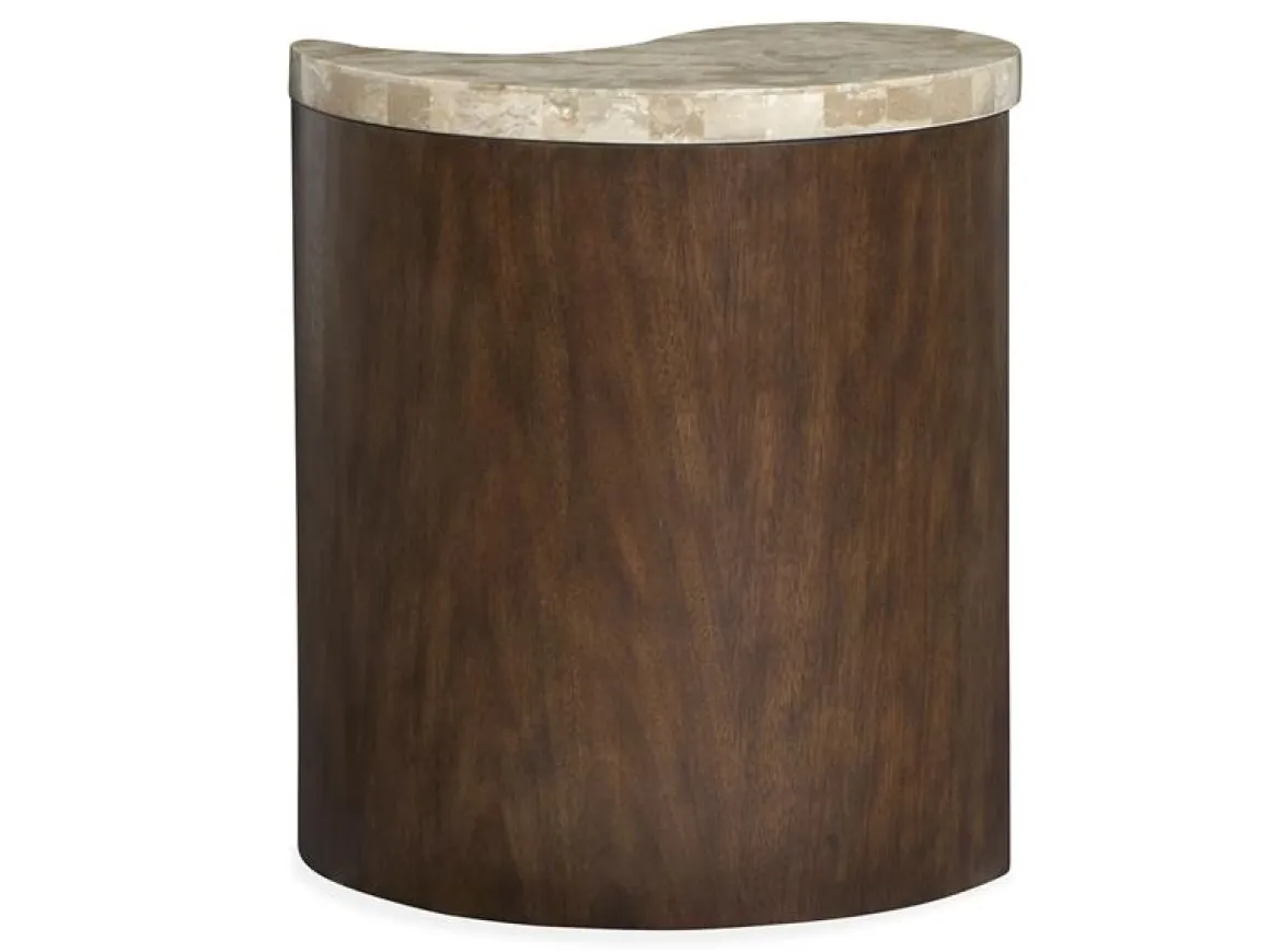 Mcpherson Round End Table In Burnt Umber