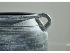 Meadie Tall Vase In Distressed White